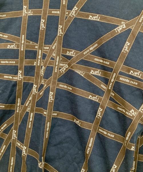 HERMES（エルメス）HERMES (エルメス) ボルデュック柄 ロングスリーブカットソー ネイビー サイズ:Mの古着・服飾アイテム