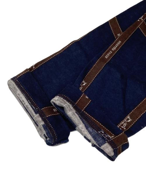 HERMES（エルメス）HERMES (エルメス) ボルデュック柄 ロングスリーブカットソー ネイビー サイズ:Mの古着・服飾アイテム