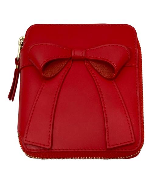 COMME des GARCONS（コムデギャルソン）COMME des GARCONS (コムデギャルソン) BIG BOW FULL ZIP AROUND WALLET（ビッグボウ フルジップアラウンドウォレット）　SA2100BB レッドの古着・服飾アイテム
