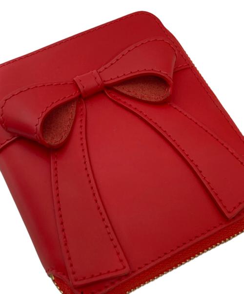 COMME des GARCONS（コムデギャルソン）COMME des GARCONS (コムデギャルソン) BIG BOW FULL ZIP AROUND WALLET（ビッグボウ フルジップアラウンドウォレット）　SA2100BB レッドの古着・服飾アイテム
