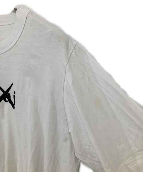 sacai（サカイ）sacai (サカイ) KAWS (カウズ) Flock Print Long Sleeve T-Shirt フロッキープリントロングスリーブTシャツ　	21-0287S ホワイト サイズ:4の古着・服飾アイテム