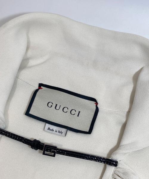 GUCCI（グッチ）GUCCI (グッチ) ラッフルカラーブラウス アイボリー サイズ:Mの古着・服飾アイテム