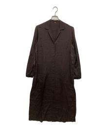 DEUXIEME CLASSE（ドゥーズィエム クラス）の古着「SILK SATIN ロング ワンピース　シルクサテン　25040500404010」｜ブラウン
