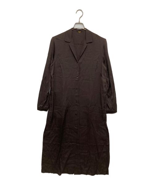 DEUXIEME CLASSE（ドゥーズィエム クラス）DEUXIEME CLASSE (ドゥーズィエム クラス) SILK SATIN ロング ワンピース　シルクサテン　25040500404010 ブラウン サイズ:FREEの古着・服飾アイテム