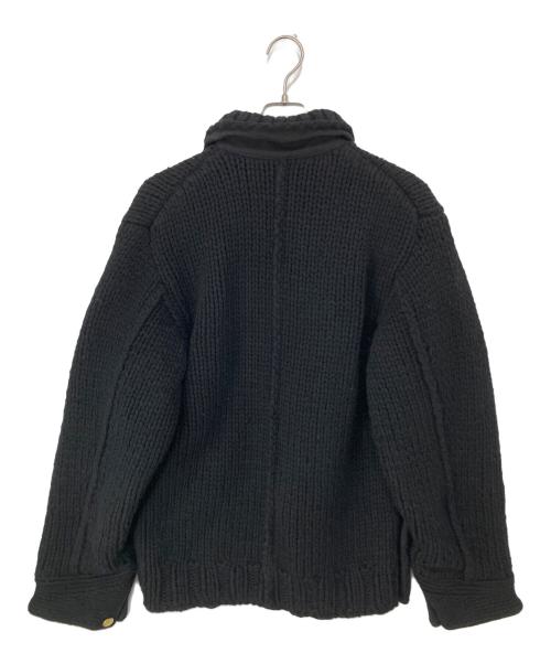 sacai（サカイ）sacai (サカイ) Carhartt WIP (カーハート ワーク イン プログレス) Knit Jacket Michigan　ニットジャケットミシガン　23AW ブラック サイズ:2の古着・服飾アイテム
