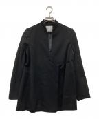 Mame Kurogouchiマメクロゴウチ）の古着「BLACK WOOL GABARDINE JACKET」｜ブラック