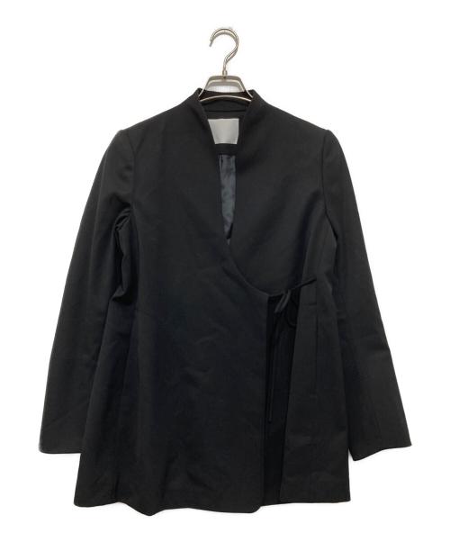 Mame Kurogouchi（マメクロゴウチ）Mame Kurogouchi (マメクロゴウチ) BLACK WOOL GABARDINE JACKET ブラック サイズ:2の古着・服飾アイテム