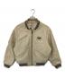 AVIREX（アヴィレックス）の古着「Leather Varsity Jacket　American Classics　レザーバーシティージャケット」｜ベージュ