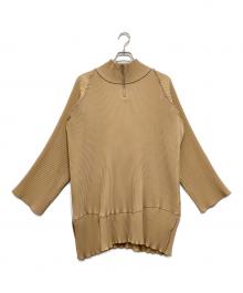 kotohayokozawa（コトハヨコザワ）の古着「プリーツジップアップドレス」｜ベージュ
