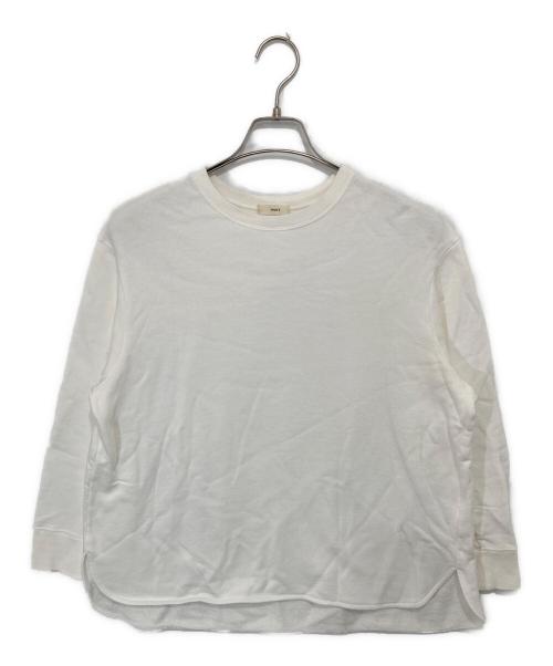 YORI（ヨリ）YORI (ヨリ) ベーシック裏毛ヘムラウンドTee ホワイト サイズ:Fの古着・服飾アイテム