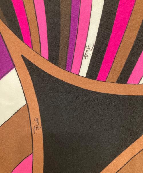 Emilio Pucci（エミリオ プッチ）Emilio Pucci (エミリオ プッチ) ハイネックジャージーブラウス パープル サイズ:Sの古着・服飾アイテム