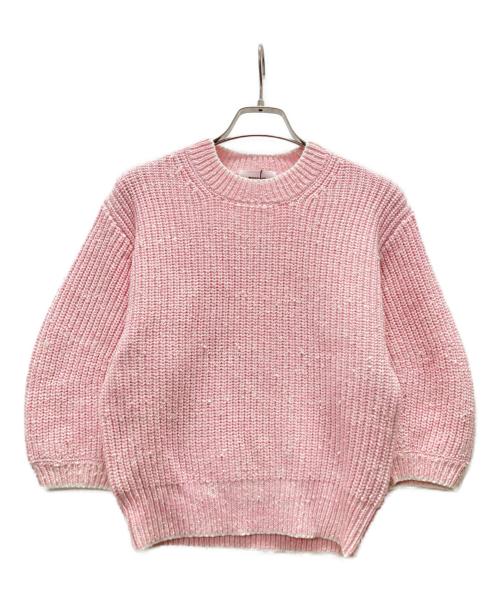 MIESROHE（ミースロエ）MIESROHE (ミースロエ) ハーフスリーブチャンキーニット グリーン サイズ:F 未使用品の古着・服飾アイテム