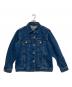 marimekko（マリメッコ）の古着「Maridenim Murros Unikko PLCMT デニムジャケット」｜インディゴ
