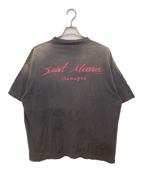 SAINT MICHAEL（セントマイケル）SAINT MICHAEL (セントマイケル) SS TEE DAMAGED　ショートスリーブティーダメージ　SM-HR8-0000-017 ブラック サイズ:XLの古着・服飾アイテム