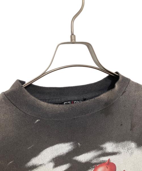 SAINT MICHAEL（セントマイケル）SAINT MICHAEL (セントマイケル) SS TEE DAMAGED　ショートスリーブティーダメージ　SM-HR8-0000-017 ブラック サイズ:XLの古着・服飾アイテム