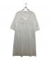 ne quittez pas（ヌキテパ）の古着「Border Hemla V Neck Kurta　ボーダーヘムラブイネッククルタ　010441GJ4」｜ホワイト