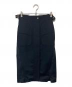 sacaiサカイ）の古着「Grosgrain Mix Skirt　グロスグレインミックススカート　22-05917」｜ブラック