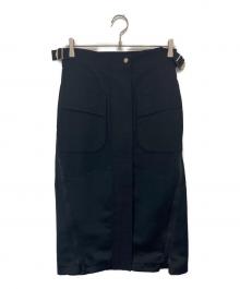 sacai（サカイ）の古着「Grosgrain Mix Skirt　グロスグレインミックススカート　22-05917」｜ブラック