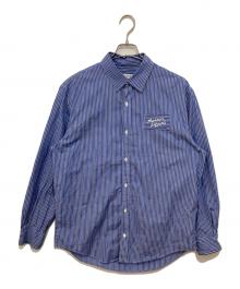 maison kitsune（メゾンキツネ）の古着「STRIPED SHIRT　ストライプシャツ　NM00404WC5014」｜ブルー