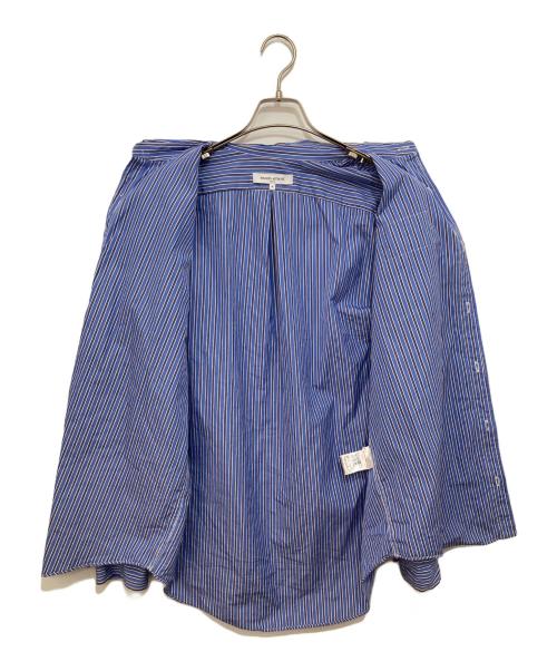 maison kitsune（メゾンキツネ）maison kitsune (メゾンキツネ) STRIPED SHIRT　ストライプシャツ　NM00404WC5014 ブルー サイズ:Mの古着・服飾アイテム