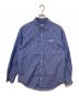 maison kitsune（メゾンキツネ）の古着「STRIPED SHIRT　ストライプシャツ　NM00404WC5014」｜ブルー