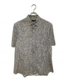 ISSEY MIYAKE MEN（イッセイミヤケメン）の古着「総柄半袖シャツ ME53FJ035」｜ホワイト×ブラック