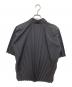 HOMME PLISSE ISSEY MIYAKE (オム プリッセ イッセイ ミヤケ) プリーツ ショートスリーブシャツ　HO128ラスト ブラック サイズ:2：18000円