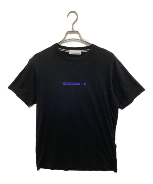 STONE ISLAND（ストーンアイランド）STONE ISLAND (ストーンアイランド) ロゴTシャツ ブラック サイズ:Lの古着・服飾アイテム