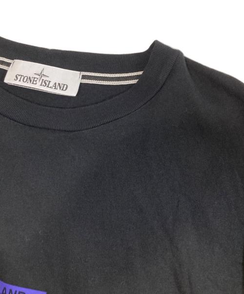 STONE ISLAND（ストーンアイランド）STONE ISLAND (ストーンアイランド) ロゴTシャツ ブラック サイズ:Lの古着・服飾アイテム