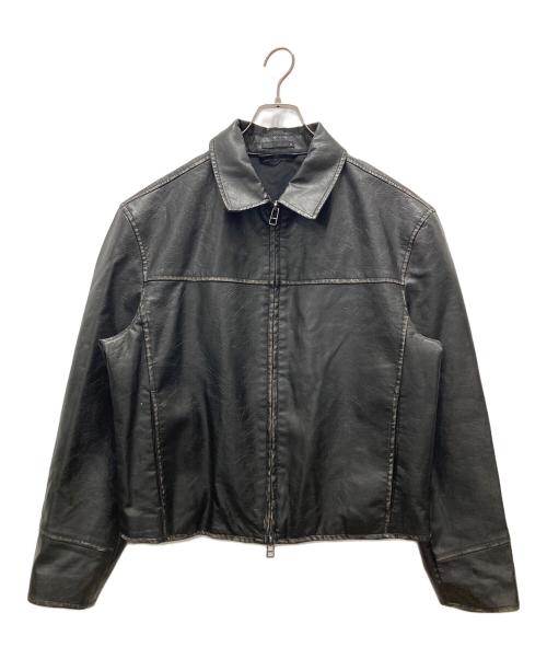 ZARA（ザラ）ZARA (ザラ) フェイクレザージャケット ブラック サイズ:38の古着・服飾アイテム