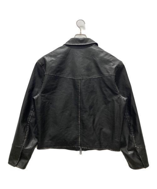 ZARA（ザラ）ZARA (ザラ) フェイクレザージャケット ブラック サイズ:38の古着・服飾アイテム