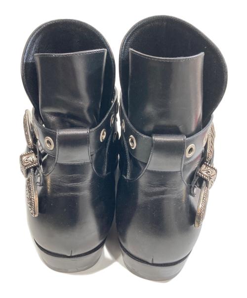 Saint Laurent Paris（サンローランパリ）Saint Laurent Paris (サンローランパリ) ウエスタンバックル レザーダッキーズブーツ　WA 345590 ブラック サイズ:40の古着・服飾アイテム