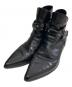 Saint Laurent Paris（サンローランパリ）の古着「ウエスタンバックル レザーダッキーズブーツ　WA 345590」｜ブラック