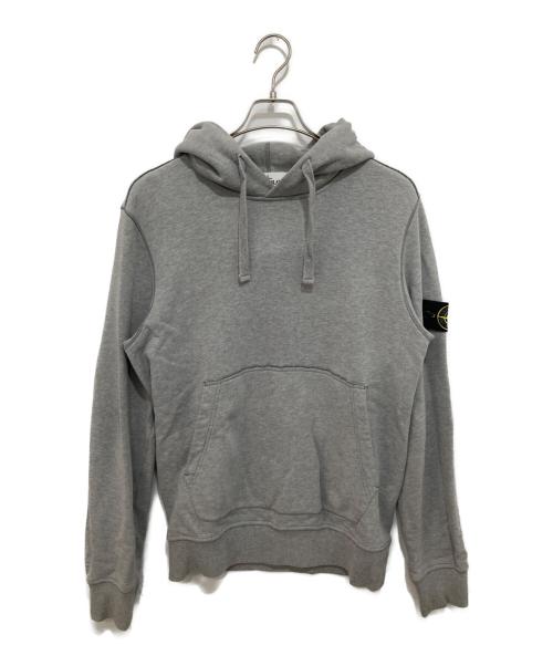 STONE ISLAND（ストーンアイランド）STONE ISLAND (ストーンアイランド) pullover hooded sweatshirt　プルオーバーフーデッドスウェットシャツ グレー サイズ:Sの古着・服飾アイテム