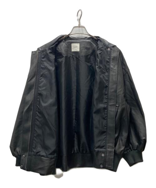BEAMS HEART（ビームスハート）BEAMS HEART (ビームスハート) ヴィンテージライク フェイクレザー ブルゾン ブラック サイズ:Fの古着・服飾アイテム