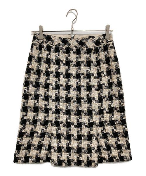 CHANEL（シャネル）CHANEL (シャネル) ツイードスカート ブラック×ホワイト サイズ:36の古着・服飾アイテム