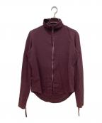 Jean Paul Gaultier hommeジャンポールゴルチェオム）の古着「FULLZIP SHIRT　フルジップシャツ」｜ワインレッド