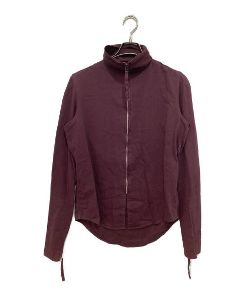 Jean Paul Gaultier homme（ジャンポールゴルチェオム）Jean Paul Gaultier homme (ジャンポールゴルチェオム) FULLZIP SHIRT　フルジップシャツ ワインレッド サイズ:48の古着・服飾アイテム