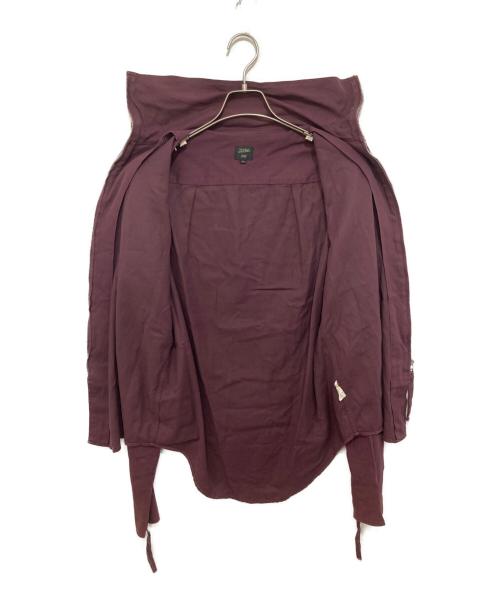 Jean Paul Gaultier homme（ジャンポールゴルチェオム）Jean Paul Gaultier homme (ジャンポールゴルチェオム) FULLZIP SHIRT　フルジップシャツ ワインレッド サイズ:48の古着・服飾アイテム