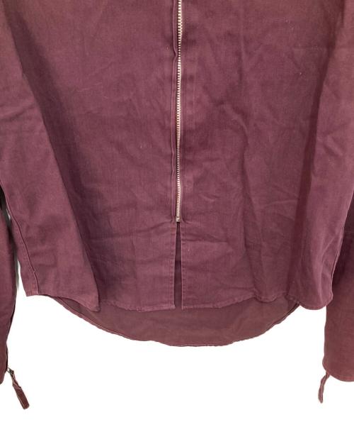 Jean Paul Gaultier homme（ジャンポールゴルチェオム）Jean Paul Gaultier homme (ジャンポールゴルチェオム) FULLZIP SHIRT　フルジップシャツ ワインレッド サイズ:48の古着・服飾アイテム