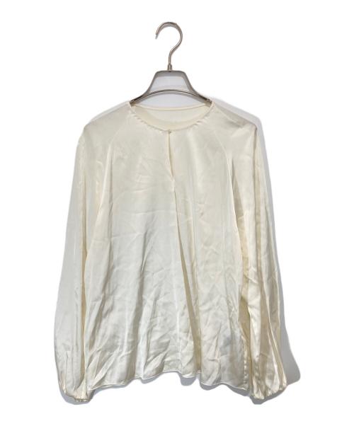 TOMORROW LAND tricot（トゥモローランド トリコ）TOMORROW LAND tricot (トゥモローランド トリコ) ウォッシャブルサテン ループラグランブラウス　13014101002 アイボリー サイズ:36の古着・服飾アイテム