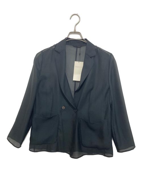 TOMORROW LAND collection（トゥモローランドコレクション）TOMORROW LAND collection (トゥモローランドコレクション) シアーオーガンジー シースルージャケット　13074207502HN ブラック サイズ:34の古着・服飾アイテム