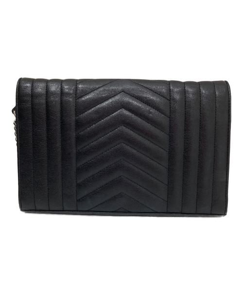 Saint Laurent Paris（サンローランパリ）Saint Laurent Paris (サンローランパリ) カサンドラ エンベロープ チェーンショルダーウォレット ブラックの古着・服飾アイテム