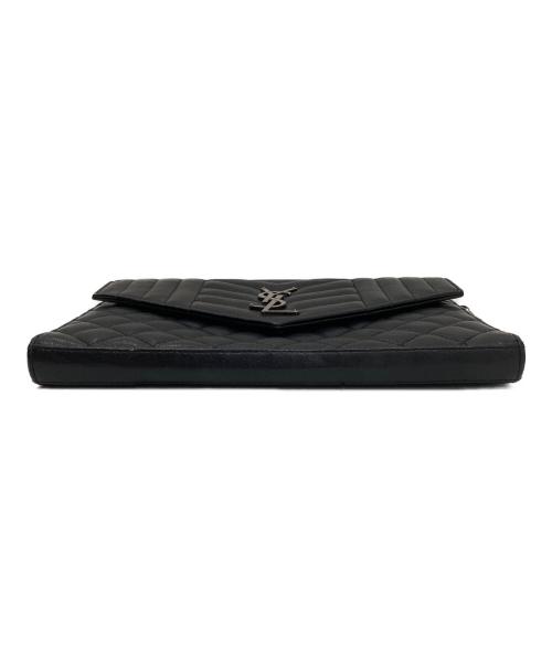 Saint Laurent Paris（サンローランパリ）Saint Laurent Paris (サンローランパリ) カサンドラ エンベロープ チェーンショルダーウォレット ブラックの古着・服飾アイテム