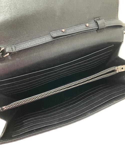 Saint Laurent Paris（サンローランパリ）Saint Laurent Paris (サンローランパリ) カサンドラ エンベロープ チェーンショルダーウォレット ブラックの古着・服飾アイテム