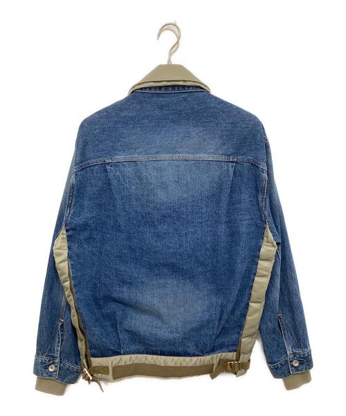 sacai（サカイ）sacai (サカイ) DENIM X NYLON TWILL BLOUSON / ナイロンドッキング デニムジャケット　23-03000M インディゴ サイズ:1の古着・服飾アイテム