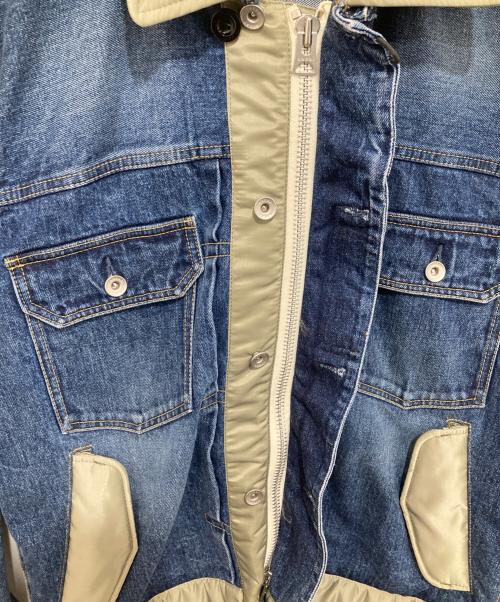 sacai（サカイ）sacai (サカイ) DENIM X NYLON TWILL BLOUSON / ナイロンドッキング デニムジャケット　23-03000M インディゴ サイズ:1の古着・服飾アイテム
