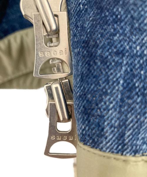 sacai（サカイ）sacai (サカイ) DENIM X NYLON TWILL BLOUSON / ナイロンドッキング デニムジャケット　23-03000M インディゴ サイズ:1の古着・服飾アイテム