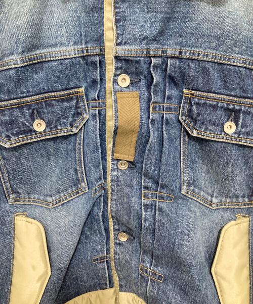 sacai（サカイ）sacai (サカイ) DENIM X NYLON TWILL BLOUSON / ナイロンドッキング デニムジャケット　23-03000M インディゴ サイズ:1の古着・服飾アイテム