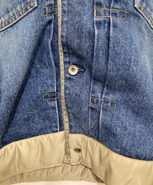 sacai（サカイ）sacai (サカイ) DENIM X NYLON TWILL BLOUSON / ナイロンドッキング デニムジャケット　23-03000M インディゴ サイズ:1の古着・服飾アイテム
